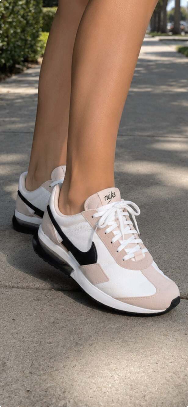 Nike Women's Air Max Pre-Day Sneakers in Light Soft Pink and Black